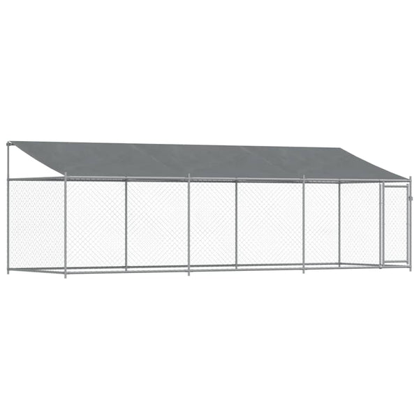 Vidaxl Dog Cage With Roof And Door Grey 6X2x2 M Galvanised Steel Dog Cages