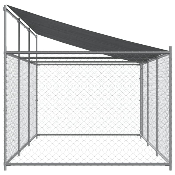 Vidaxl Dog Cage With Roof And Door Grey 6X2x2 M Galvanised Steel Dog Cages