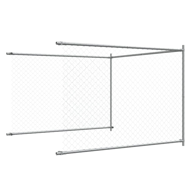 Vidaxl Dog Cage With Door Grey 10X2x1.5 M Galvanised Steel Dog Cages
