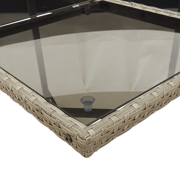 7 Piece Garden Dining Set With Cushions Grey Poly Rattan Outdoor Dining Sets