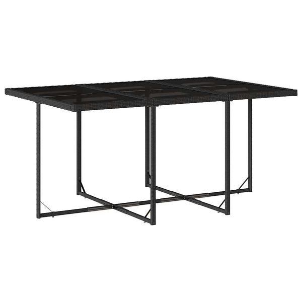Vidaxl 11 Piece Garden Dining Set With Cushions Black Poly Rattan Outdoor Dining Sets