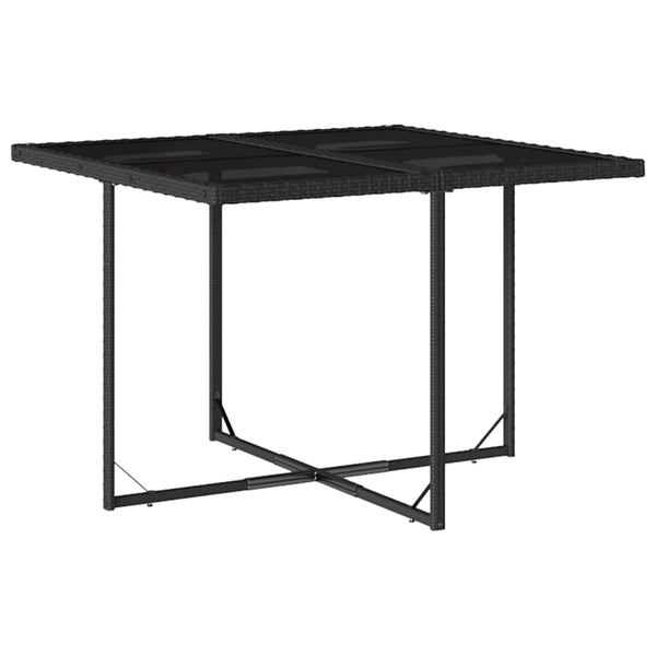 Vidaxl 9 Piece Garden Dining Set With Cushions Black Poly Rattan Outdoor Dining Sets