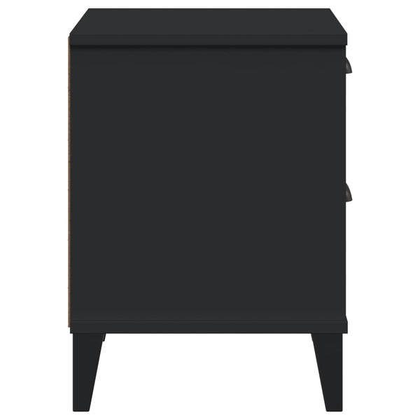 Vidaxl Bedside Cabinet Viken Black Engineered Wood Side Tables