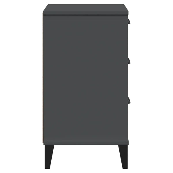 Vidaxl Bedside Cabinet Viken Anthracite Grey Engineered Wood Side Tables