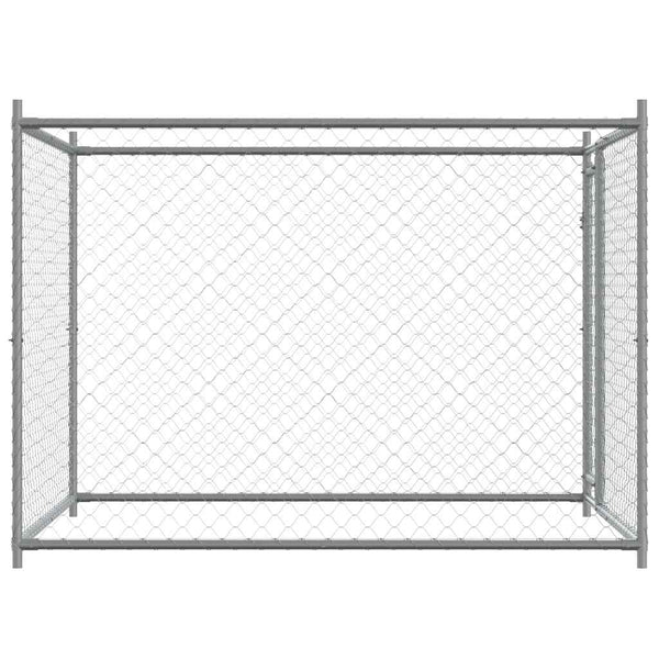 Vidaxl Dog Cage With Door Grey 2X2x1.5 M Galvanised Steel Dog Cages
