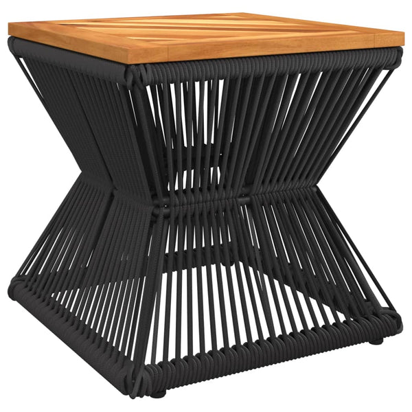 Vidaxl Coffee Table With Wire Base Black 38X38x38 Cm Solid Wood Acacia Coffee Tables