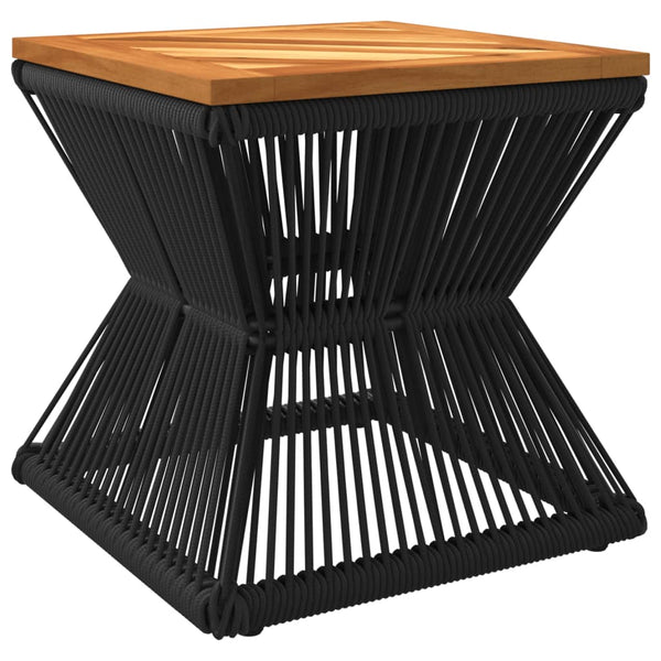 Vidaxl Coffee Table With Wire Base Black 38X38x38 Cm Solid Wood Acacia Coffee Tables