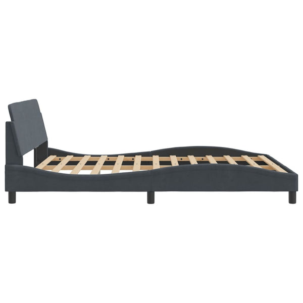 Vidaxl Bed Frame "Dover" Dark Grey 152X203 Cm Queen Velvet Queen Bed Frames