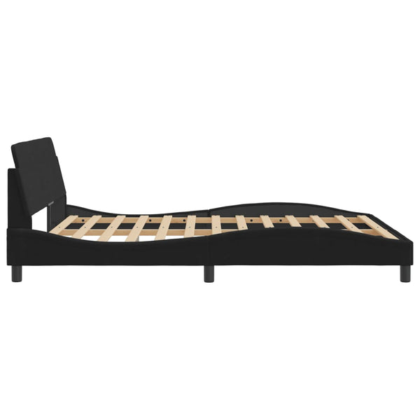 Bed Frame With Headboard Black 152X203 Cm Velvet Queen Bed Frames