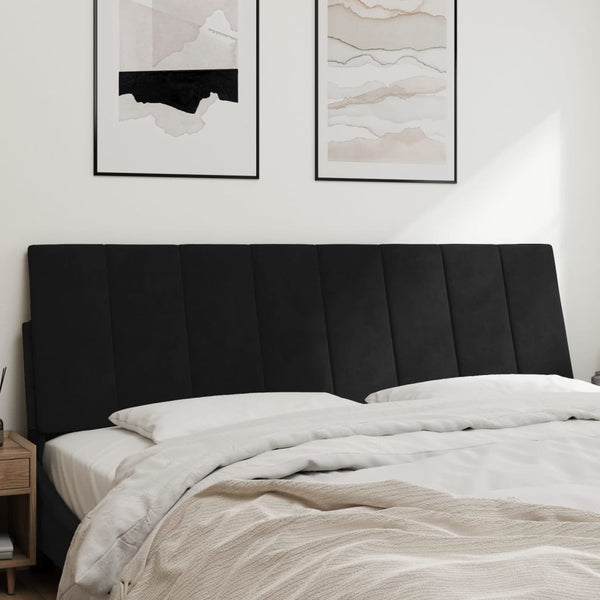 Vidaxl Headboard Cushion Hanko Black 153 Cm Velvet Headboards & Footboards