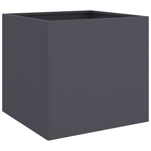 Vidaxl Planter Anthracite 49X47x46 Cm Steel Planters & Vases