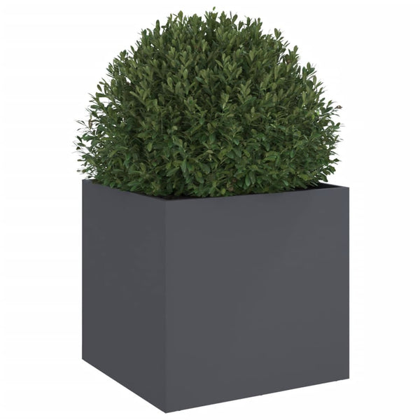 Vidaxl Planter Anthracite 49X47x46 Cm Steel Planters & Vases