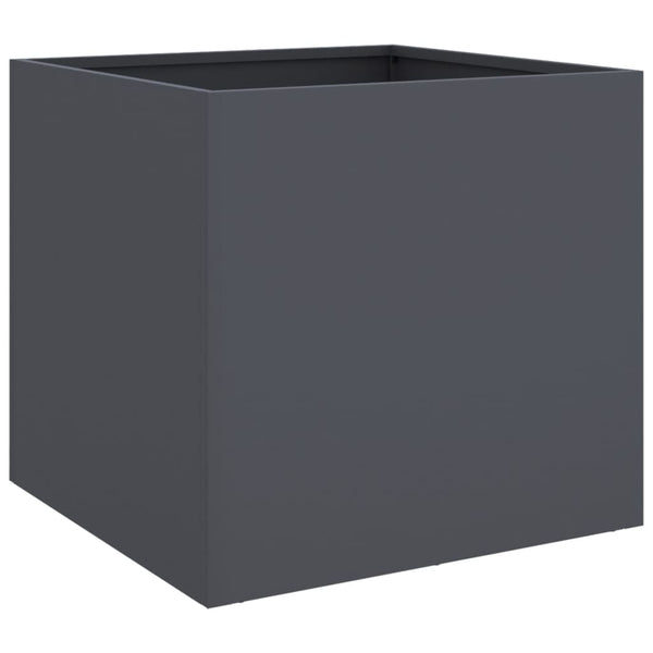 Vidaxl Planter Anthracite 49X47x46 Cm Steel Planters & Vases