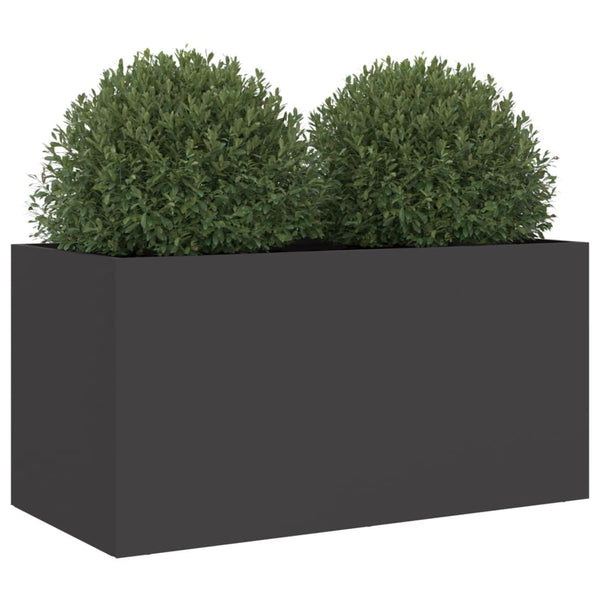 Planter Black 62X30x29 Cm Cold Rolled Steel Plant Stands