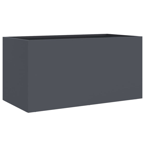 Vidaxl Planter Anthracite 62X30x29 Cm Steel Planters & Vases
