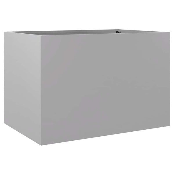 Vidaxl Planter Silver 62X40x39 Cm Galvanised Steel Planters & Vases