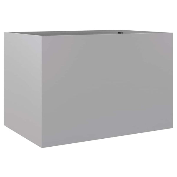 Vidaxl Planter Silver 62X40x39 Cm Galvanised Steel Planters & Vases