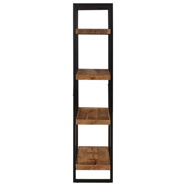 Vidaxl Bookcase 4 Tier 110X40x180 Cm Solid Wood Mango And Iron Bookshelves