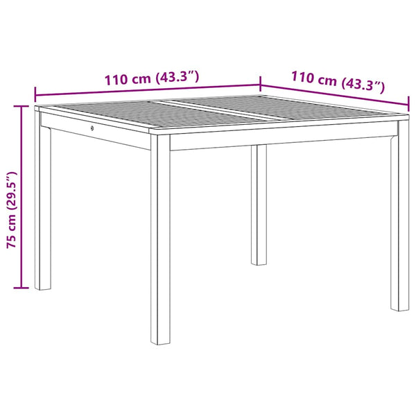 Vidaxl Garden Coffee Table 60X60x36 Cm Solid Acacia Wood Coffee Tables