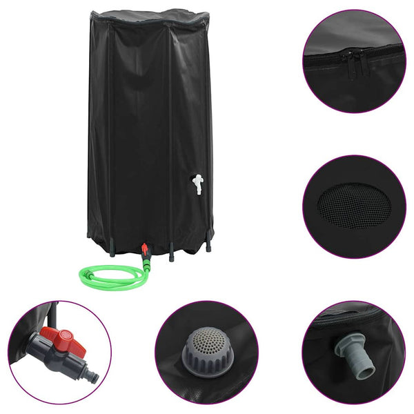 Vidaxl Water Tank With Tap Foldable 1250 L Pvc Or Water Pumps & Pressure Tanks