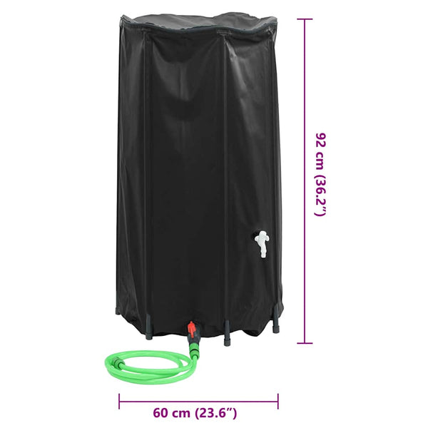 Vidaxl Water Tank With Tap Foldable 1250 L Pvc Or Water Pumps & Pressure Tanks