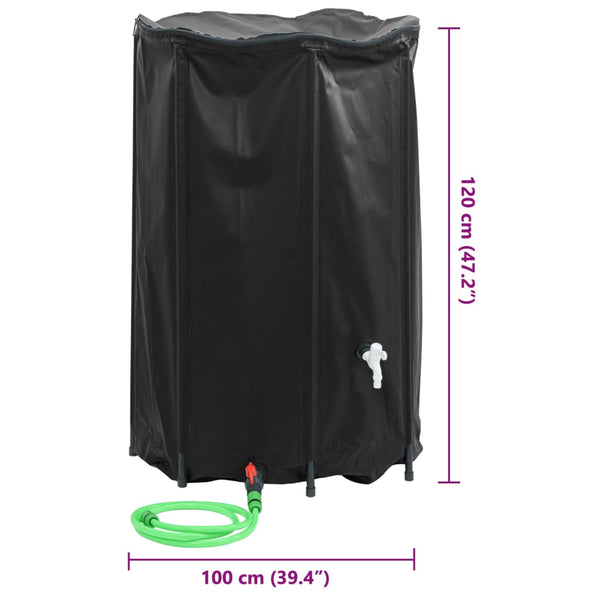 Vidaxl Water Tank With Tap Foldable 1000 L Pvc Water Pumps & Pressure Tanks