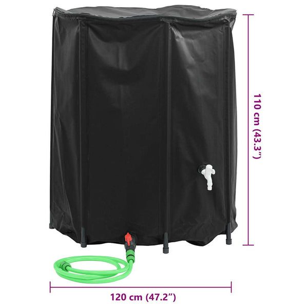 Vidaxl Water Tank With Tap Foldable 1250 L Pvc Or Water Pumps & Pressure Tanks