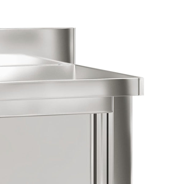 Kitchen Carts Kitchen Work Table With Sliding Doors Stainless Steel