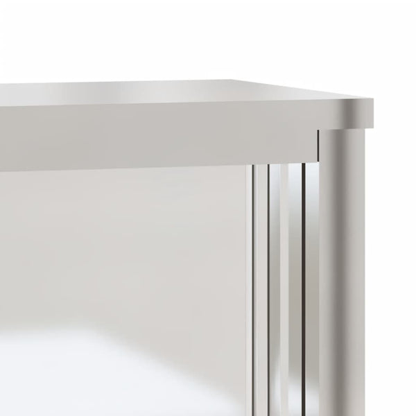 Vidaxl Kitchen Wall Cabinet With Sliding Doors Stainless Steel Cabinets & Cupboards