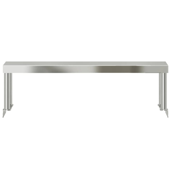 Vidaxl Work Table Overshelf 110X30x35 Cm Stainless Steel Kitchen Benchtops