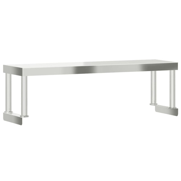 Vidaxl Work Table Overshelf 110X30x35 Cm Stainless Steel Kitchen Benchtops