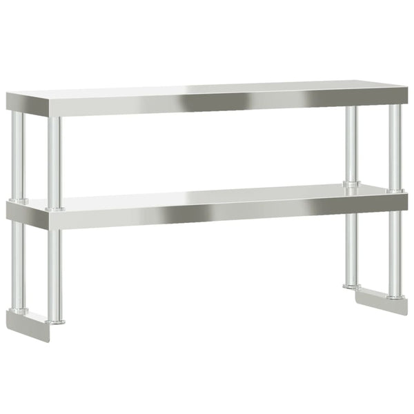 Vidaxl Work Table Overshelf 2 Tier 110X30x65 Cm Stainless Steel Other Kitchen Storage