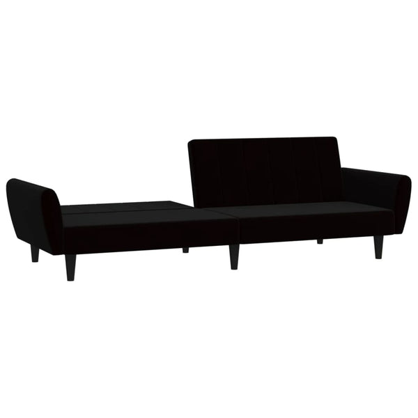 Sofas Armchairs & Couches 2 Seater Sofa Bed Black Velvet