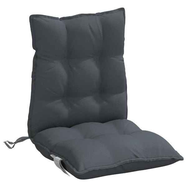 Lowback Chair Cushions 4 Pcs Anthracite Oxford Fabric Patio Furniture Cushions & Pads
