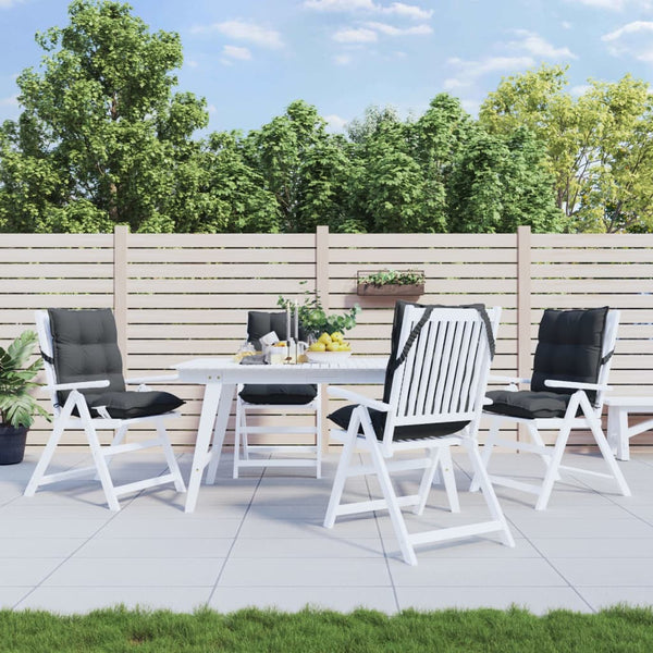 Lowback Chair Cushions 4 Pcs Anthracite Oxford Fabric Patio Furniture Cushions & Pads