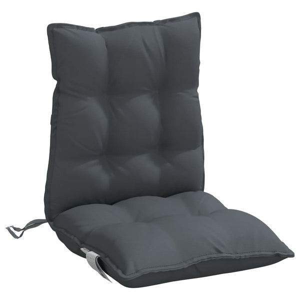 Lowback Chair Cushions 6 Pcs Anthracite Oxford Fabric Patio Furniture Cushions & Pads