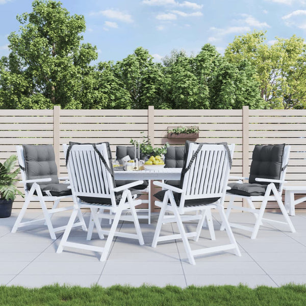 Lowback Chair Cushions 6 Pcs Anthracite Oxford Fabric Patio Furniture Cushions & Pads