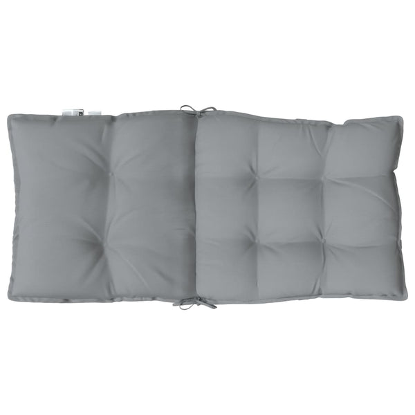 Lowback Chair Cushions 4 Pcs Grey Oxford Fabric Patio Furniture Cushions & Pads