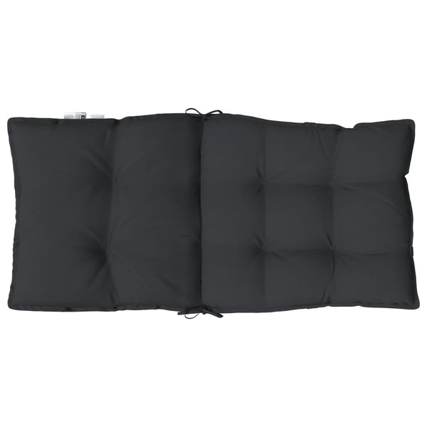 Lowback Chair Cushions 2 Pcs Black Oxford Fabric Patio Furniture Cushions & Pads