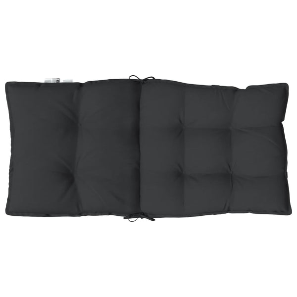 Lowback Chair Cushions 4 Pcs Black Oxford Fabric Patio Furniture Cushions & Pads