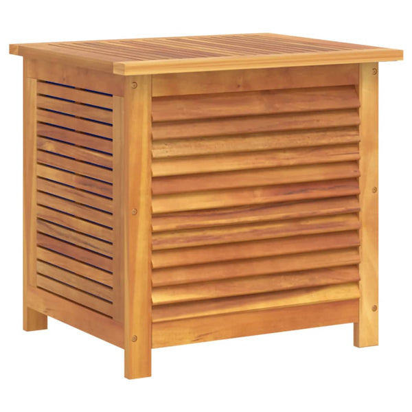 Garden Storage Box With Louver 60X50x56 Cm Solid Wood Acacia Storage Deck Boxes
