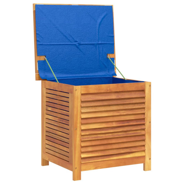 Garden Storage Box With Louver 60X50x56 Cm Solid Wood Acacia Storage Deck Boxes