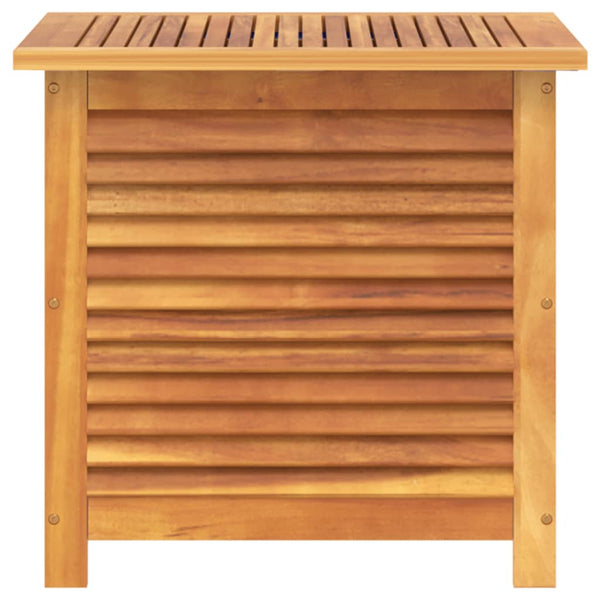 Garden Storage Box With Louver 60X50x56 Cm Solid Wood Acacia Storage Deck Boxes