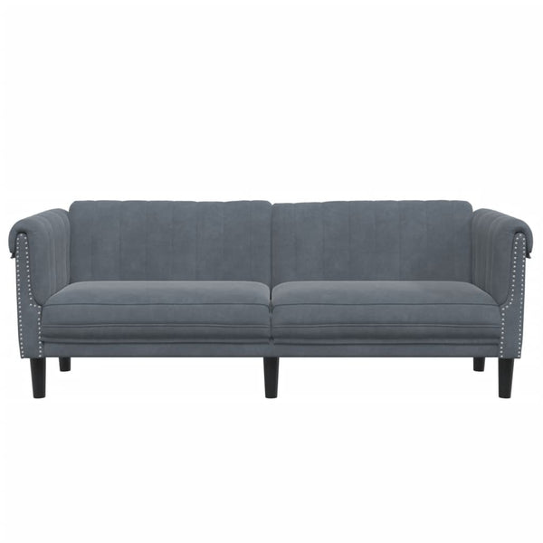 Sofa 3 Seater Dark Grey Velvet Sofas Armchairs & Couches
