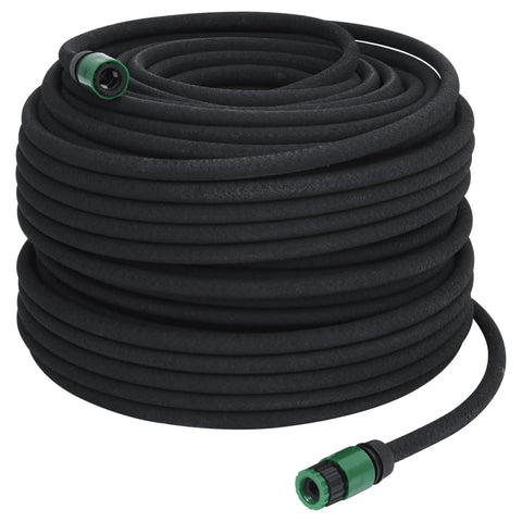 Garden Soaker Hose Black 0.6" 100 M Rubber Hoses