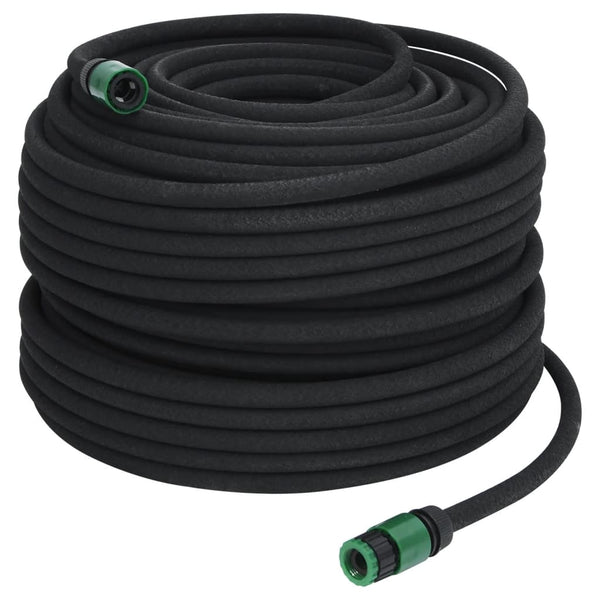Vidaxl Garden Soaker Hose Black 0.6" 100 M Rubber Hoses