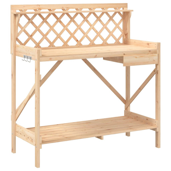 Potting Bench With Trellis Solid Wood Fir Trellises