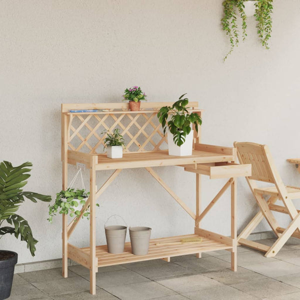 Potting Bench With Trellis Solid Wood Fir Trellises