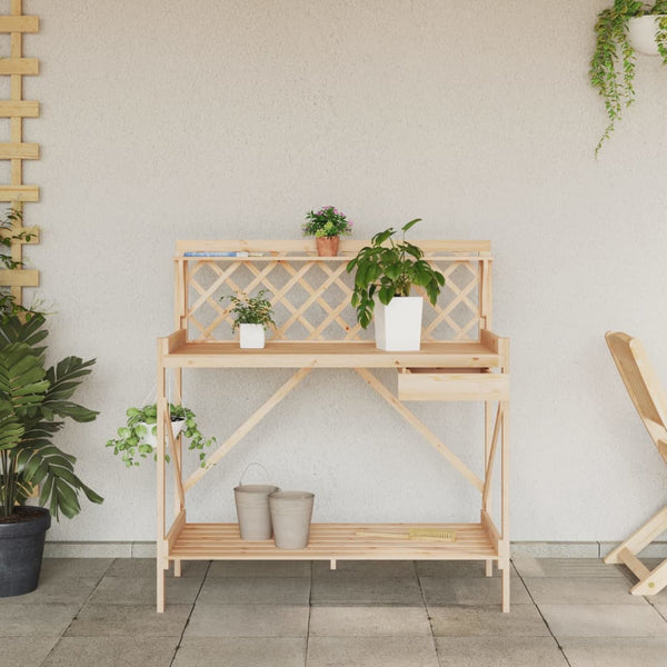 Potting Bench With Trellis Solid Wood Fir Trellises