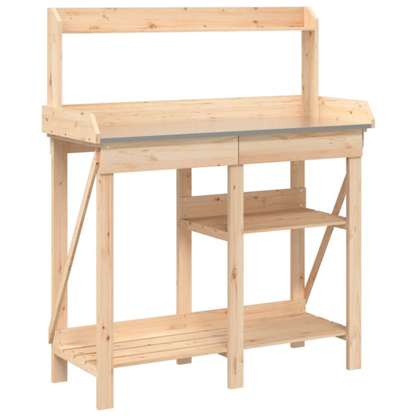Potting Bench With Shelves Solid Wood Fir Plant Stands
